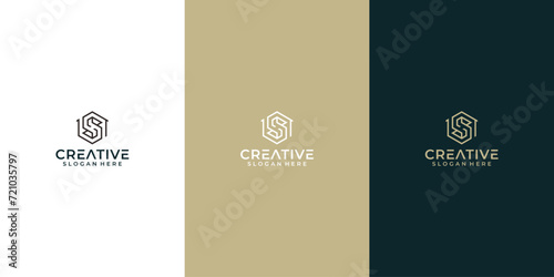Letter s h home logo design vector template, real estate s h logo design. s letter home logo
