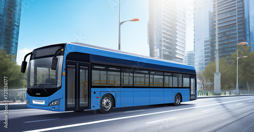 한국 서울 도심을 달리는 빨간버스 초록버스 파랑버스 한국 대중교통 seoul korea bus © karhn