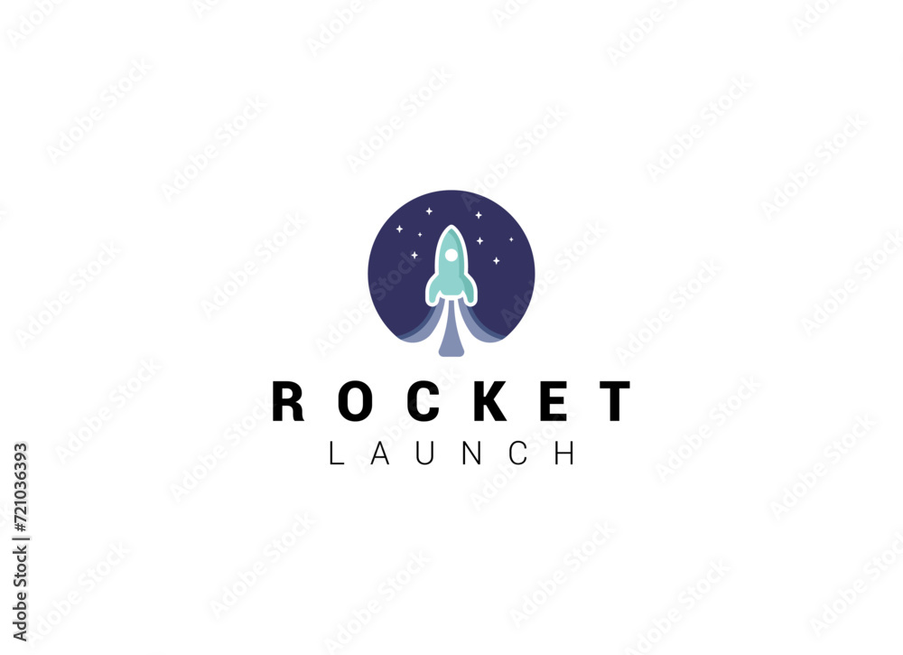 Launching Take Off Rocket Jet Plane Space modern logo word mark logotype design Launching Take Off Rocket Jet Plane Space modern logo word mark logotype design