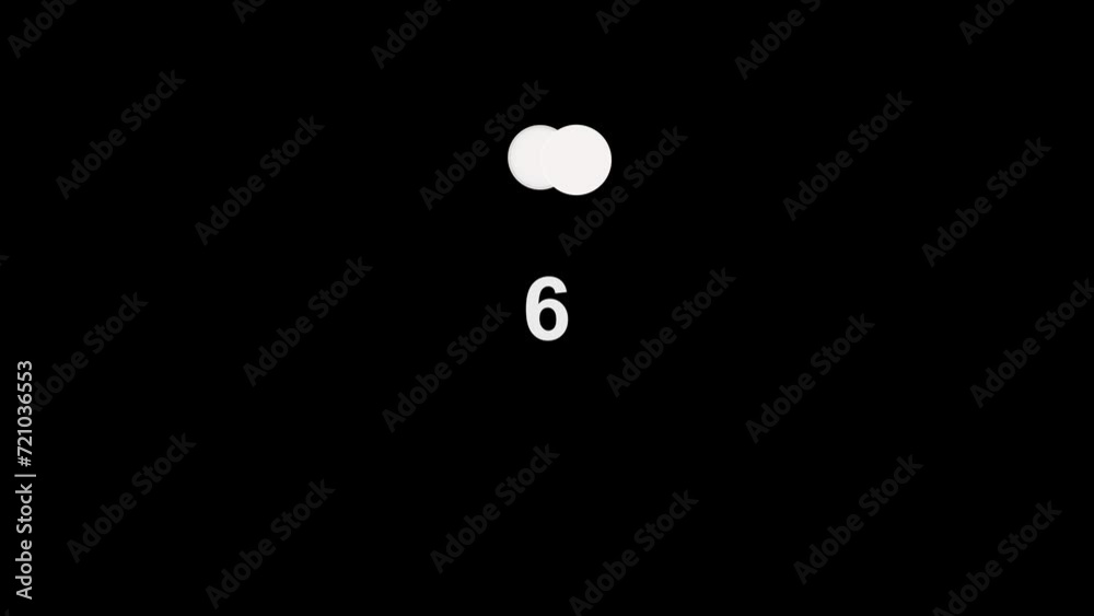 10 second countdown timer animation with Circle icon on black screen 10 second countdown timer animation with Circle icon on black screen