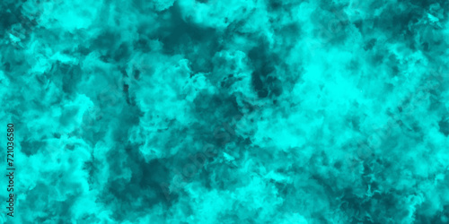 Abstract dynamic particles with soft white clouds on dark background. Defocused Lights and Dust Particles. Watercolor wash aqua painted texture grungy design.