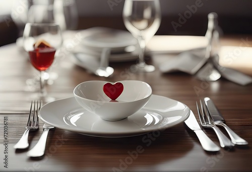  up two close forks two table set Heart