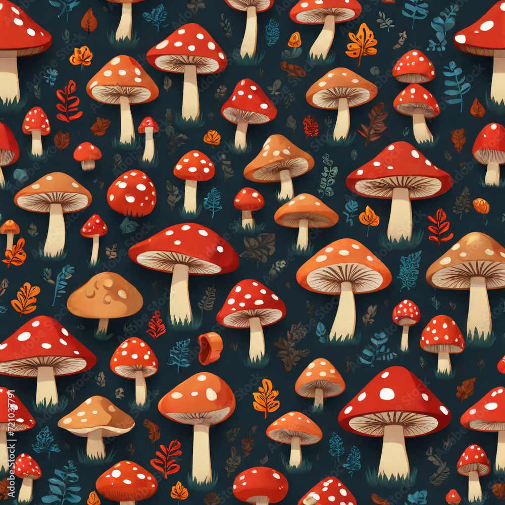 a bunch of cute mushroom Patterns a bunch of cute mushroom Patterns