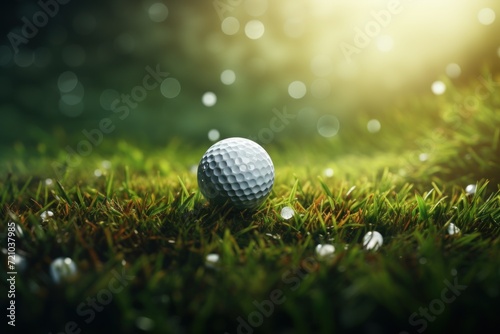 Golf Sport Background with Golf Club Banner in 3D Style AI Generated