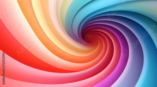 Abstract background with colorful curved lines. 3d rendering, 3d illustration. Generative AI