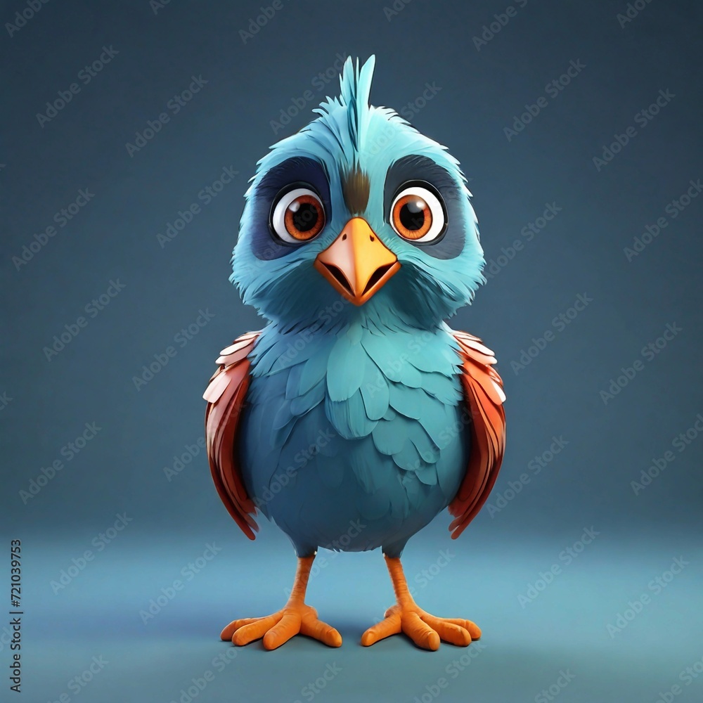 Fototapeta premium 3d bird illustration, Generated AI