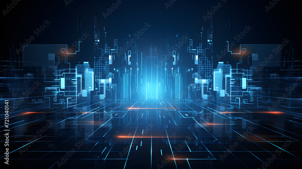 Abstract technology background Hi-tech communication concept futuristic digital innovation background vector illustration Abstract technology background Hi-tech communication concept futuristic digital innovation background vector illustration