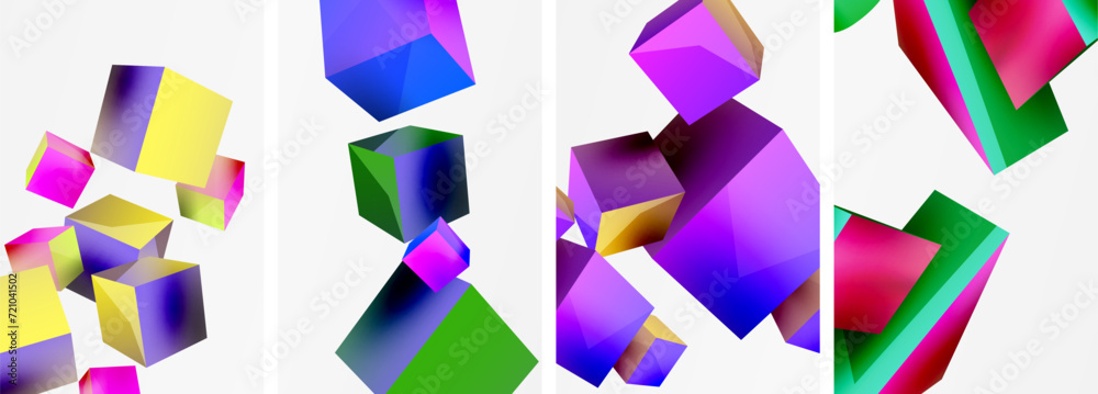 Flying 3d shapes, cubes and other geometric elements background design for wallpaper, business card, cover, poster, banner, brochure, header, website Flying 3d shapes, cubes and other geometric elements background design for wallpaper, business card, cover, poster, banner, brochure, header, website
