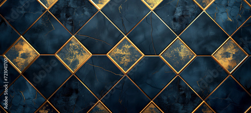 navy blue, gold, pattern, background, shape, polygon, dark, luxury, line, til...