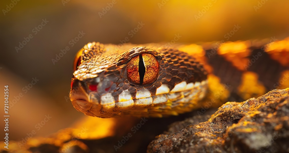 Ai Generated A close up shot of the venomous Russell's viper, Ai Generated A close up shot of the venomous Russell's viper,