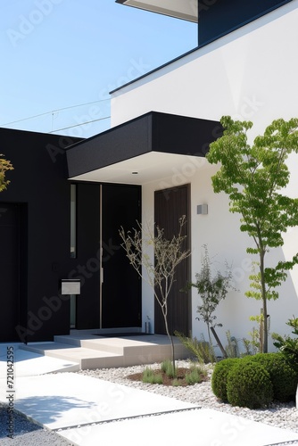 A small flat roof modern house