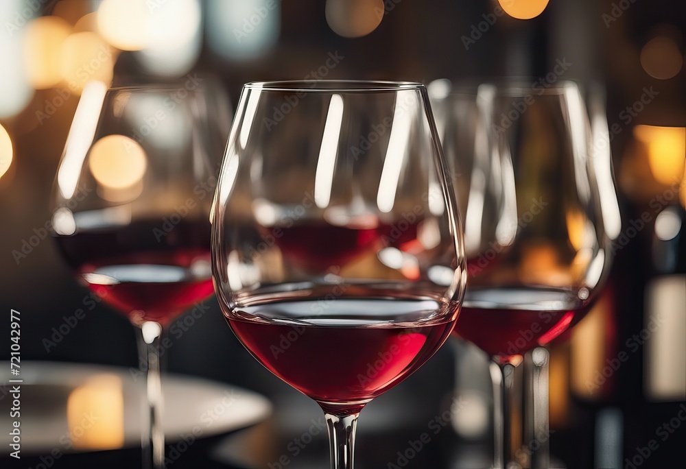  wine filled glasses