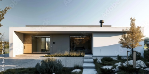 A small flat roof modern house