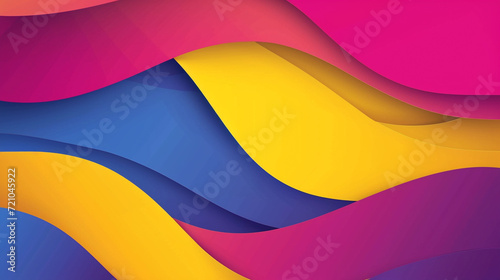 Yellow, blue-purple, and red-purple banner background vector presentation design. PowerPoint and Business background.