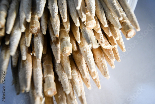 Macro photo of a bunch of toothpick sticks photo