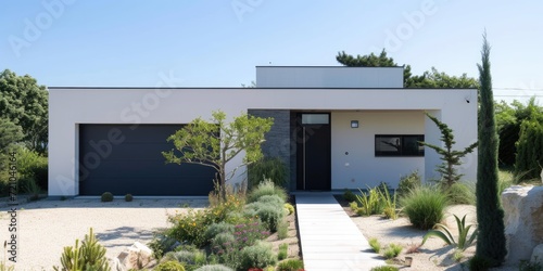 A small flat roof modern house