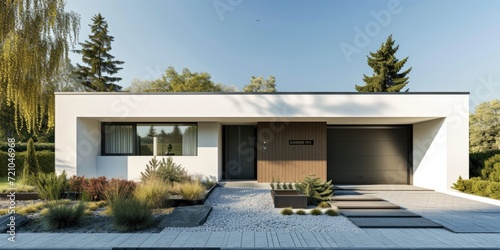 A small flat roof modern house