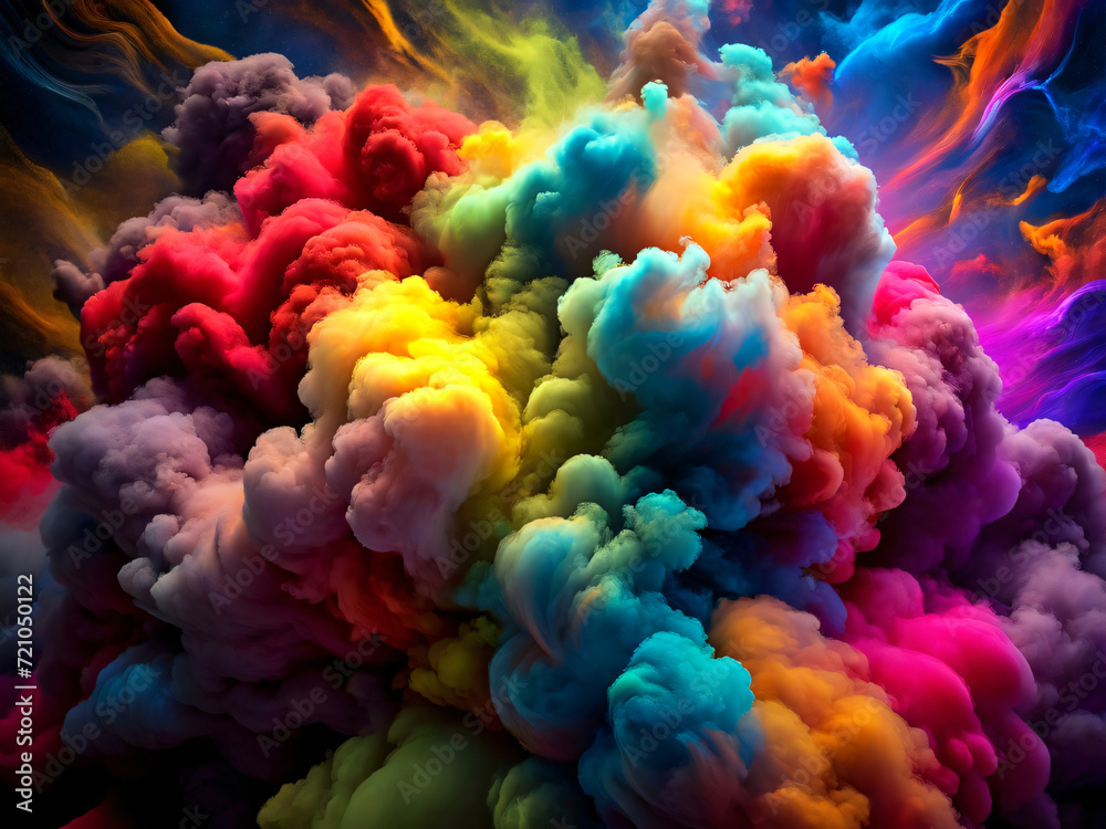 Obraz premium fractal smoke color background