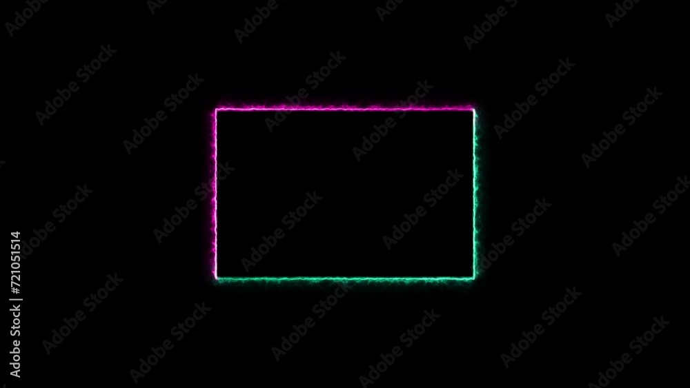 Abstract glowing neon squire frame animation in retro style. Seamless looping background UHD 4K video Abstract glowing neon squire frame animation in retro style. Seamless looping background UHD 4K video