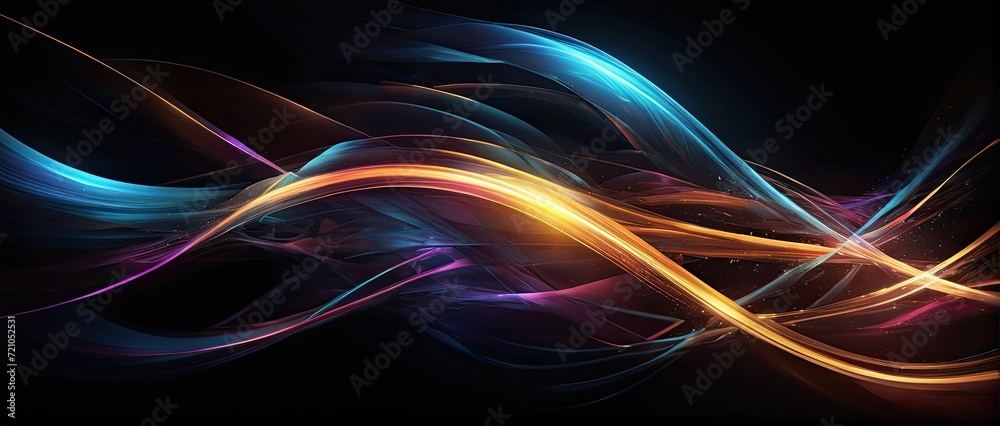 Fototapeta premium abstract background with glowing lines. 
