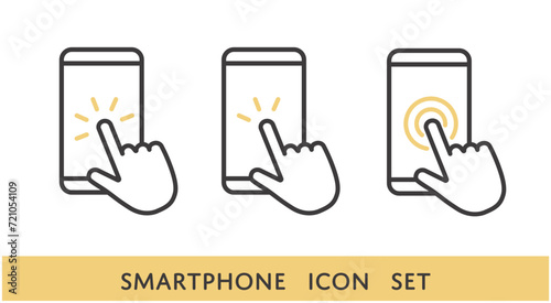 スマートフォン　タッチ　アイコンセット