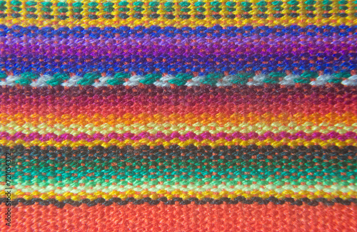 close-up multicolored ethnic fabric,