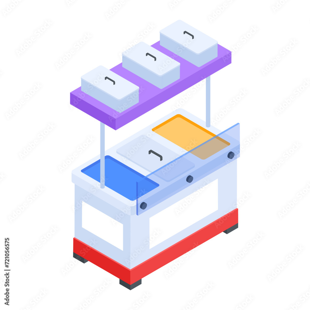 Download this isometric icon of salad bar Download this isometric icon of salad bar