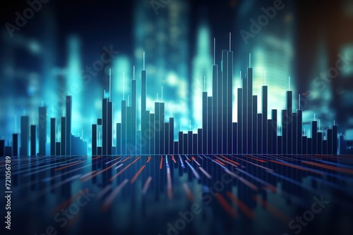 Perspective View of Market Growth Business AI Generated