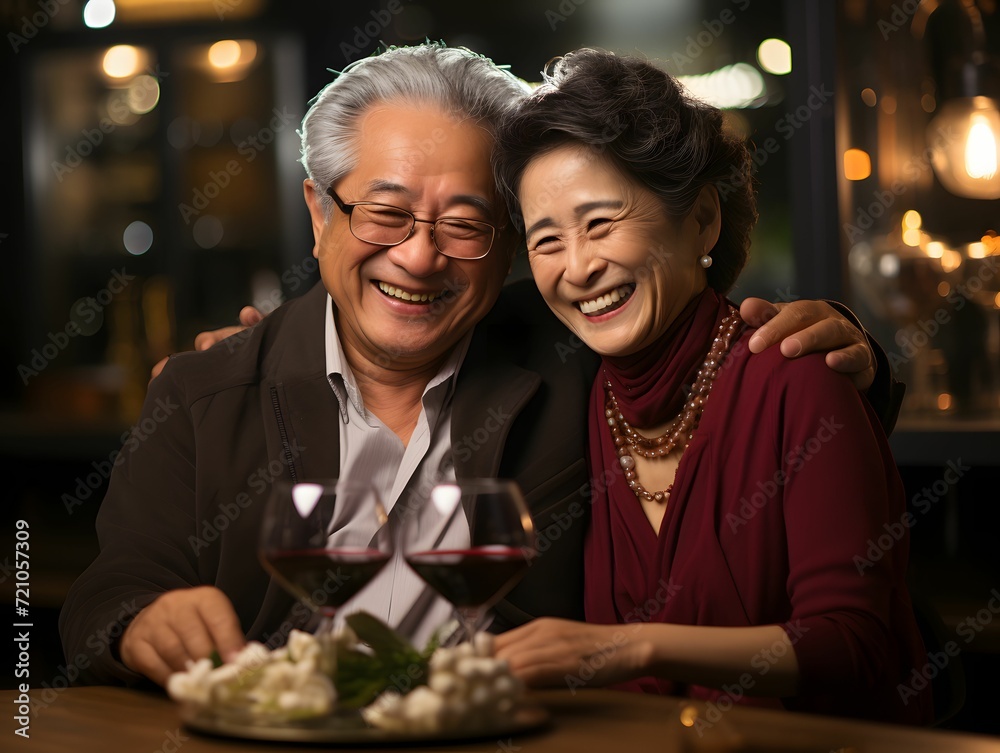 Portrait of Happy Elderly Couple in Love. Old Couple Enjoying Life