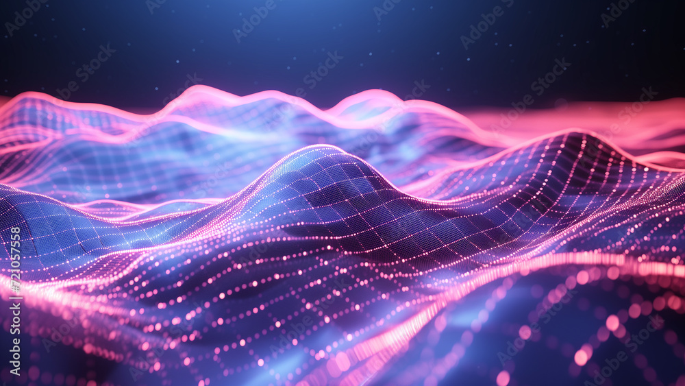 Cinematic Neon Grid Waves: A Holy Geometry Perspective Cinematic Neon Grid Waves: A Holy Geometry Perspective