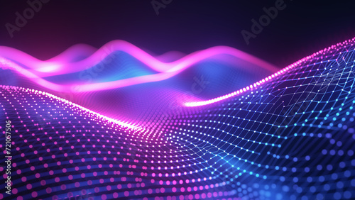 Cinematic Neon Grid Waves  A Holy Geometry Perspective