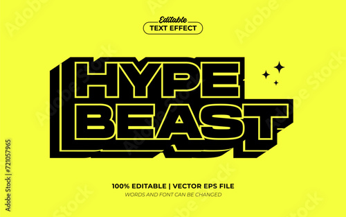 Hypebeast Streetwear Urban Clothing T Shirt Editable Text Effect, Editable Font Style