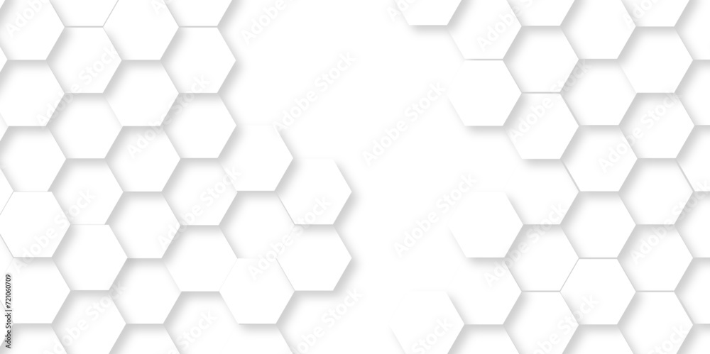 Abstract 3d background with hexagons pattern with hexagonal white and gray technology line paper background. Hexagonal vector grid tile and mosaic structure mess cell. white and gray hexagon. Abstract 3d background with hexagons pattern with hexagonal white and gray technology line paper background. Hexagonal vector grid tile and mosaic structure mess cell. white and gray hexagon.