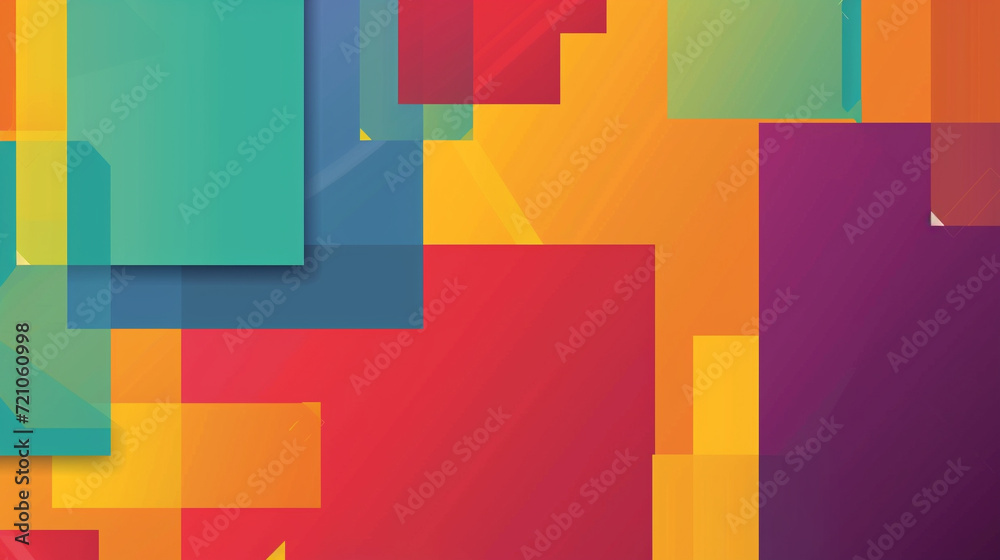 Blue-purple, red-orange, and yellow-green abstract background vector presentation design. PowerPoint and Business background.