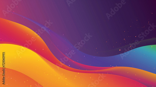 Blue-purple, red-orange, and yellow-green banner background vector presentation design. PowerPoint and Business background.