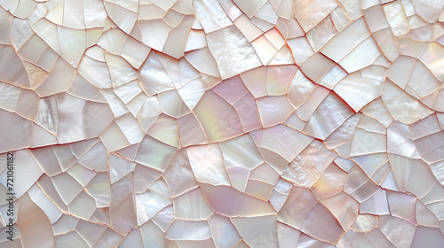 Beautiful background. Mosaic texture made of mother-of-pearl fragments.
 photo