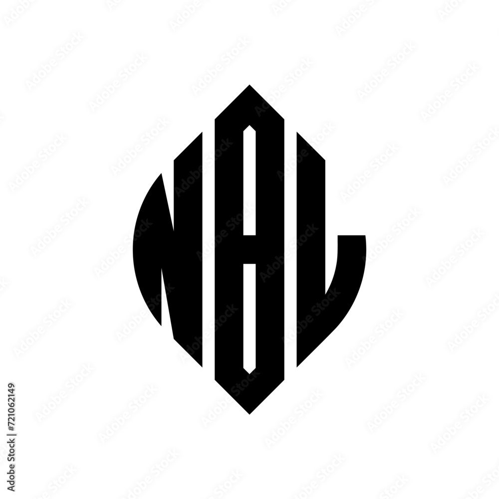 NBL circle letter logo design with circle and ellipse shape. NBL ellipse letters with typographic style. The three initials form a circle logo. NBL circle emblem abstract monogram letter mark vector. NBL circle letter logo design with circle and ellipse shape. NBL ellipse letters with typographic style. The three initials form a circle logo. NBL circle emblem abstract monogram letter mark vector.
