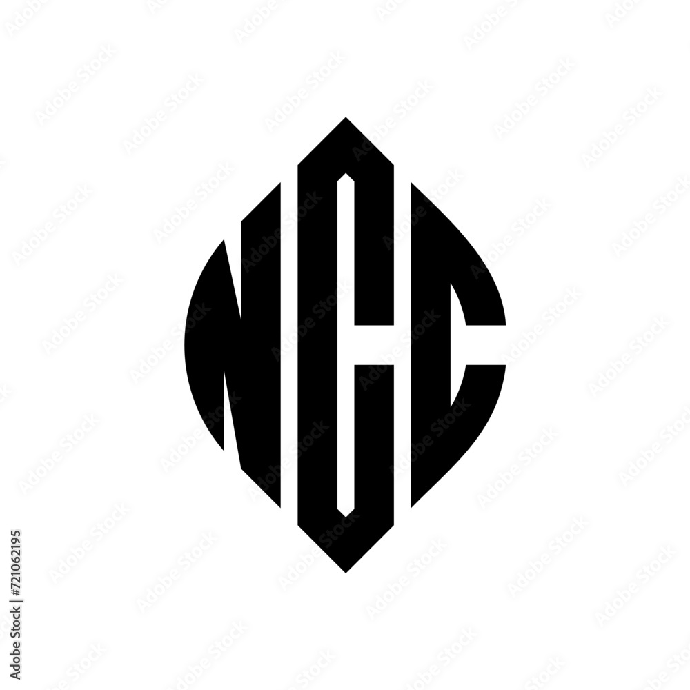 NCC circle letter logo design with circle and ellipse shape. NCC ellipse letters with typographic style. The three initials form a circle logo. NCC circle emblem abstract monogram letter mark vector. NCC circle letter logo design with circle and ellipse shape. NCC ellipse letters with typographic style. The three initials form a circle logo. NCC circle emblem abstract monogram letter mark vector.