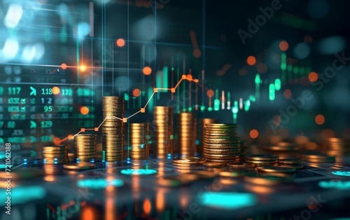 Financial Growth Concept with Coins