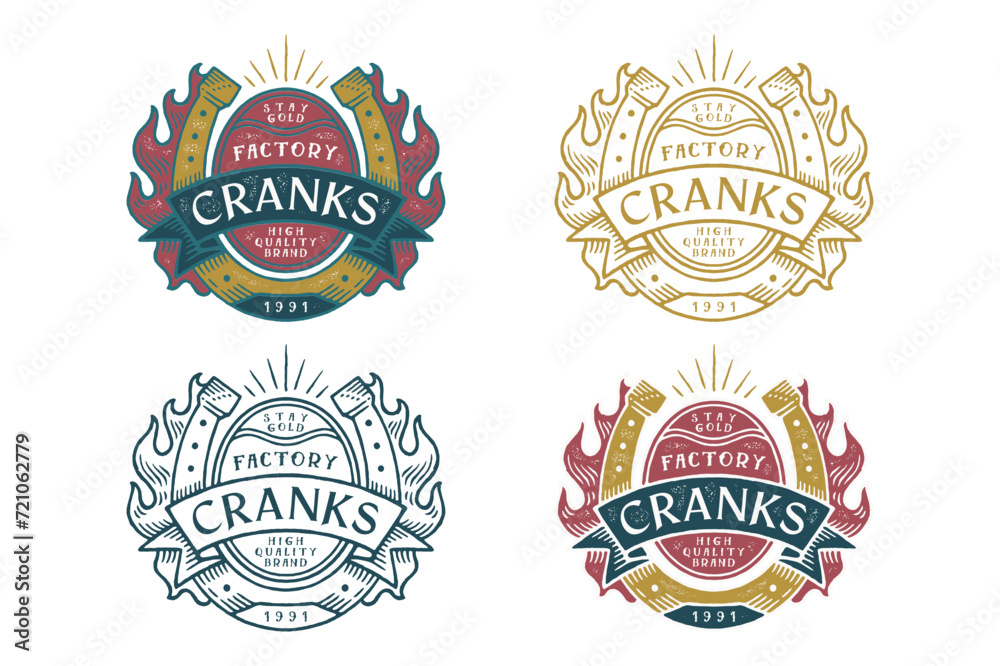 Stay Gold - Cranks Factory - Vintage Logo Horseshoe