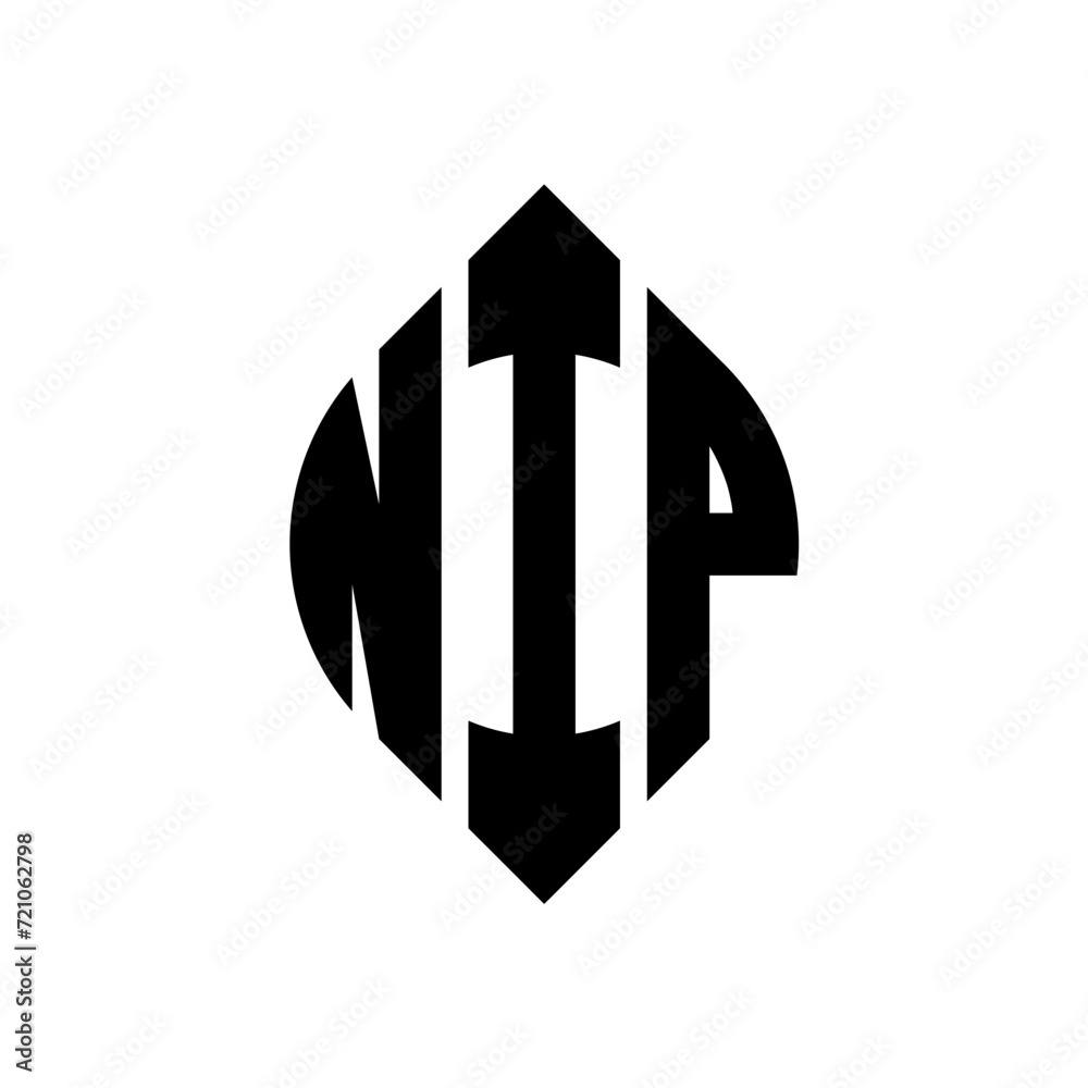 NIP circle letter logo design with circle and ellipse shape. NIP ellipse letters with typographic style. The three initials form a circle logo. NIP circle emblem abstract monogram letter mark vector. NIP circle letter logo design with circle and ellipse shape. NIP ellipse letters with typographic style. The three initials form a circle logo. NIP circle emblem abstract monogram letter mark vector.