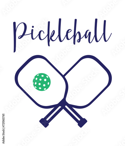 Two Pickleball Paddles Vector Logo. You can use it as club logo, banner design etc.