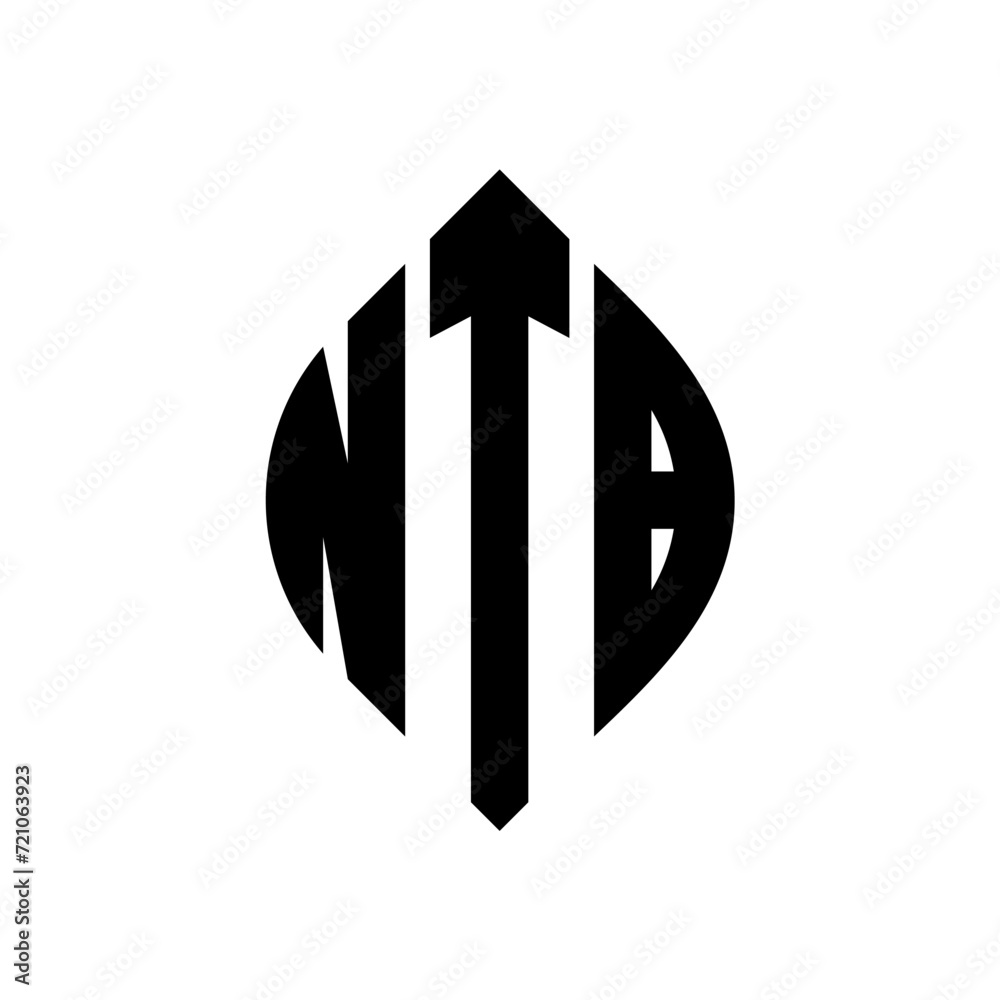 NTB circle letter logo design with circle and ellipse shape. NTB ellipse letters with typographic style. The three initials form a circle logo. NTB circle emblem abstract monogram letter mark vector. NTB circle letter logo design with circle and ellipse shape. NTB ellipse letters with typographic style. The three initials form a circle logo. NTB circle emblem abstract monogram letter mark vector.