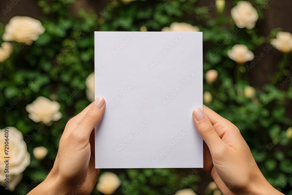 Hand holding blank card. Mockup template product. presentation. advertisement. copy text space. Hand holding blank card. Mockup template product. presentation. advertisement. copy text space.