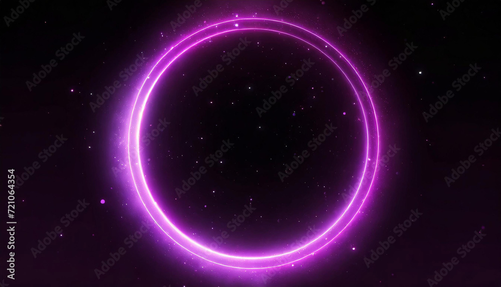 Fototapeta premium circle background with neon