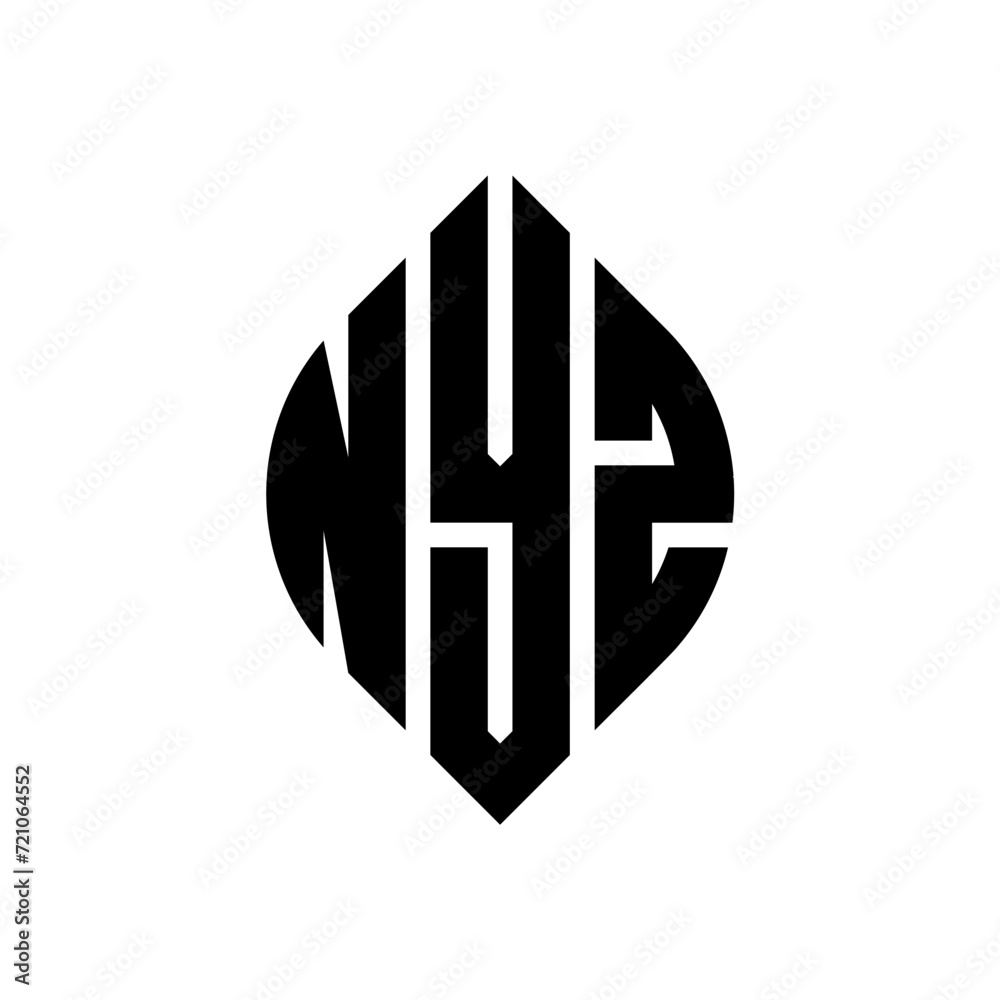 NYZ circle letter logo design with circle and ellipse shape. NYZ ellipse letters with typographic style. The three initials form a circle logo. NYZ circle emblem abstract monogram letter mark vector. NYZ circle letter logo design with circle and ellipse shape. NYZ ellipse letters with typographic style. The three initials form a circle logo. NYZ circle emblem abstract monogram letter mark vector.