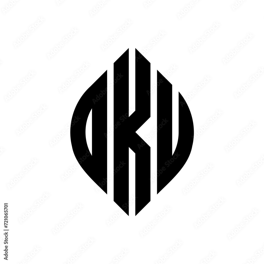 OKU circle letter logo design with circle and ellipse shape. OKU ellipse letters with typographic style. The three initials form a circle logo. OKU circle emblem abstract monogram letter mark vector. OKU circle letter logo design with circle and ellipse shape. OKU ellipse letters with typographic style. The three initials form a circle logo. OKU circle emblem abstract monogram letter mark vector.