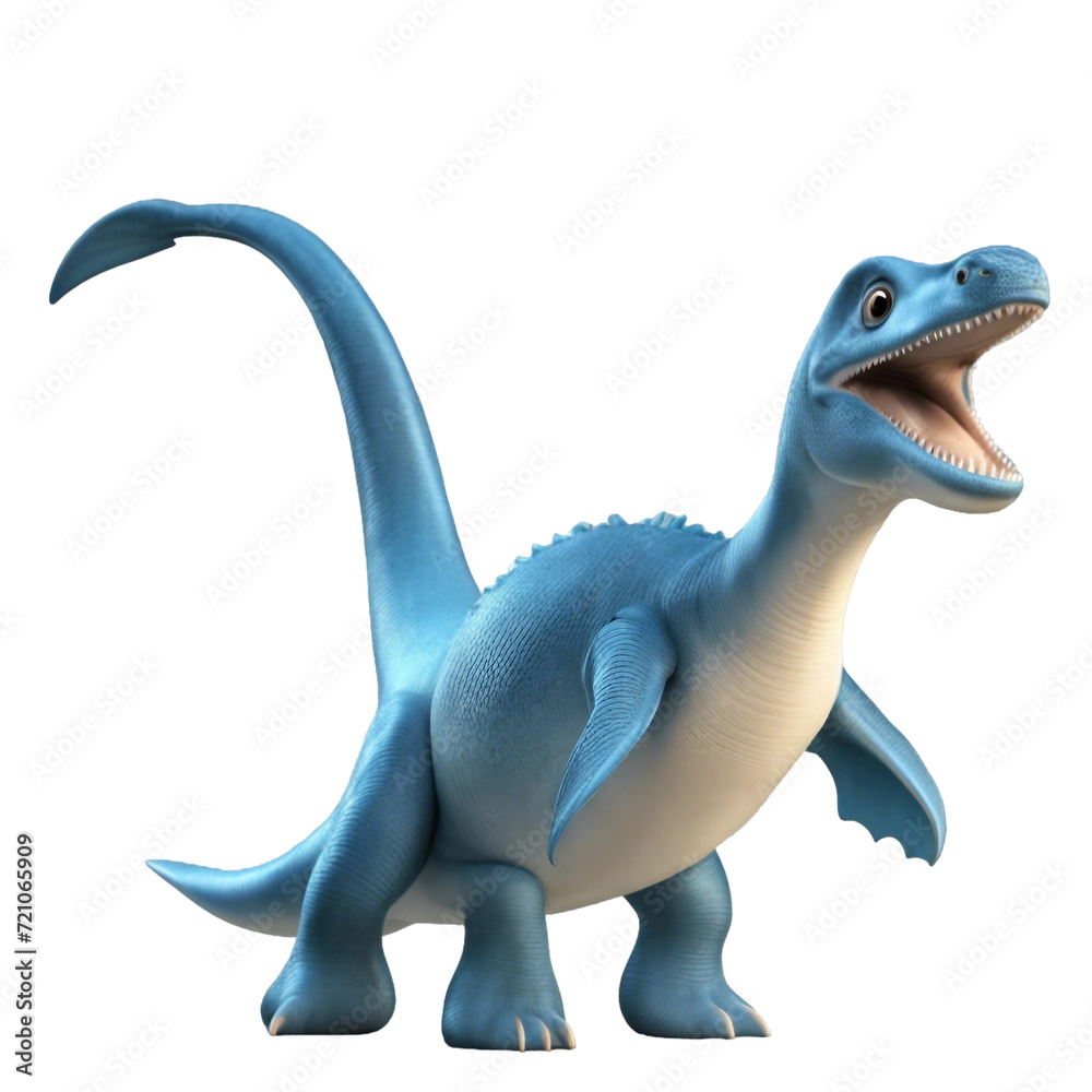 Cute plesiosaurus dinosaur cartoon with white background create by Ai Cute plesiosaurus dinosaur cartoon with white background create by Ai