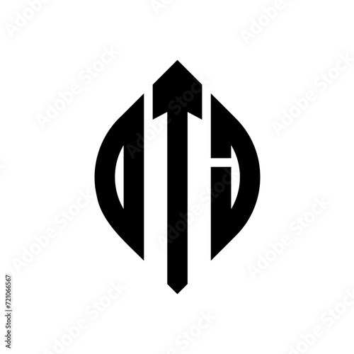 OTJ logo. OTJ letter. OTJ letter logo design. Initials OTJ logo linked with circle and uppercase monogram logo. OTJ typography for technology, business and real estate brand.