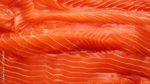 Extreme Closeup of Salmon Fillet AI Generated